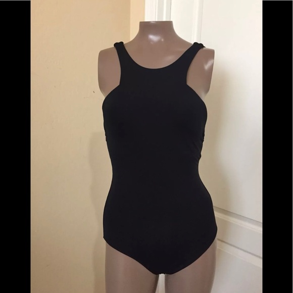 Seafolly Other - Seafolly Hi Neck Cut Away Shoulder Swimsuit